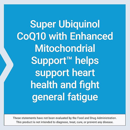 Life Extension Super Ubiquinol CoQ10 with Enhanced Mitochondrial Support, Heart Health Supplement, Maximum Absorption, 50 mg, Non-GMO, Gluten-Free, 30 softgels