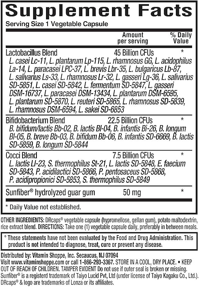 Probiotic - 75 Billion CFUs - Supports Digestive Health (30 Vegetable Capsules)