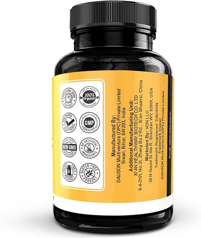 Turmeric Supplement with Ginger, Piperine, Vitamins & Zinc | High Bioavailability Joint Support | Gut, Heart, Brain & Skin Health | Curcumin Immune Booster | 60 Capsules