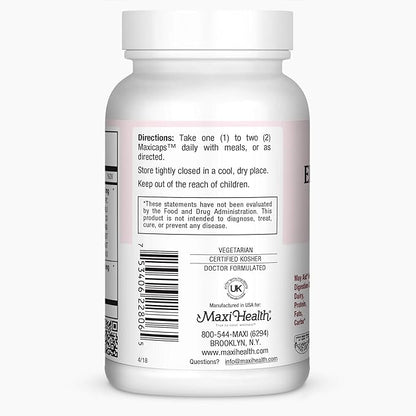 Maxi Health PremiumComplex Digestive Enzymes Aids Dairy & Fats, 60 Count