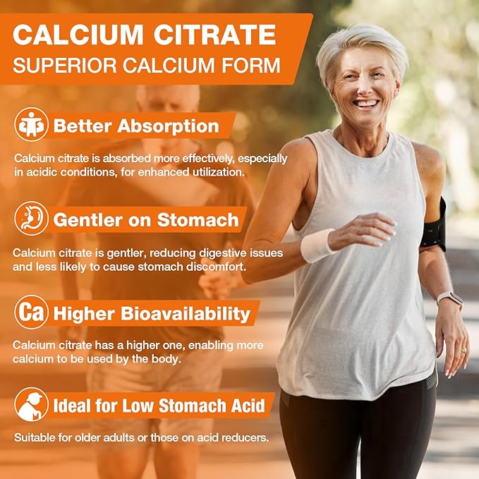 Calcium Citrate with Vitamin D3, K2, 1200mg Calcium Gummies with Magnesium Zinc, Extra Absorption Calcium Supplements for Women & Men Bone, Muscle & Immune Support, Fruit Flavor 120 Chewable Gummies