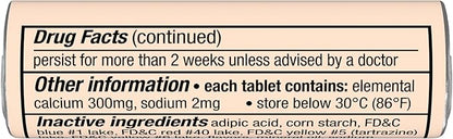 TUMS Extra Strength Antacid Tablets for Chewable Heartburn Relief and Acid Indigestion Relief, Assorted Fruit Flavors - 8 Count Roll