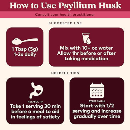 ORGANIC INDIA Whole Psyllium Husk Powder Organic - Psyllium Husk Fiber Supplement, Digestion Support, Vegan, Gluten-Free, Non-GMO, Soluble & Insoluble Fiber Source - 12 oz (Pack of 1)