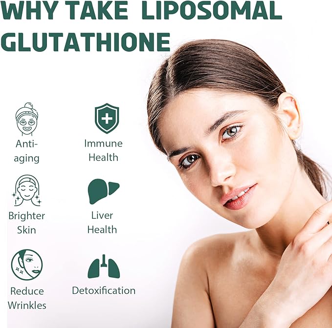 Liposomal Glutathione 2000 MG,10x Better Absorption,Glutathione Supplement with Hyaluronic Acid + Collagen Peptide + Resveratrol,Powerful Antioxidant,Health Aging,Immune Health,240 Count