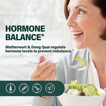 Herbal Liquid Drops, Natural Motherwort Extract for Hormone Balance, Menopause Support & PMS Support. 4oz