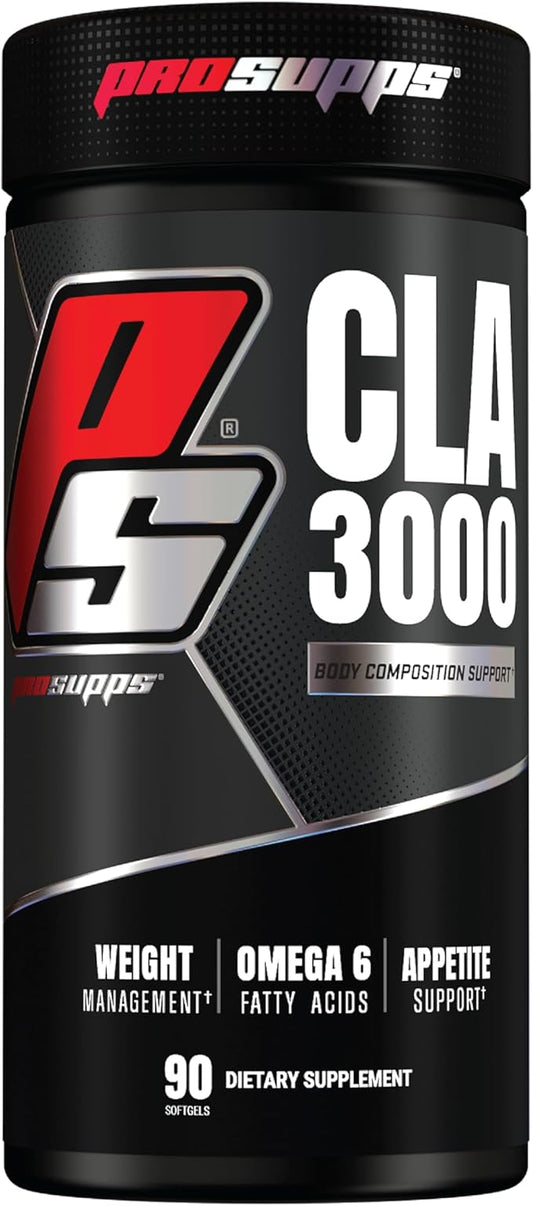 PROSUPPS CLA 3000 Lean Body Composition Support - Stim-Free Conjugated Linoleic Acid Workout Supplement for Weight Management & Appetite Support with Omega 6 Fatty Acid - Gym & Fitness - 90 Softgels