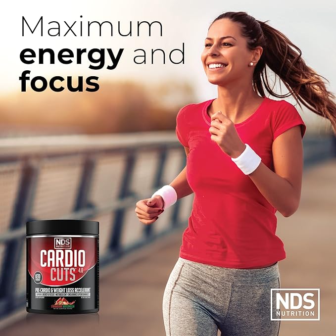 NDS Nutrition 4.0 Pre Workout Supplement - Advanced Weight Loss and Pre Cardio Formula with L-Carnitine, CLA, MCTs, L-Glutamine, and Safflower Oil - Strawberry Watermelon (40 Servings)