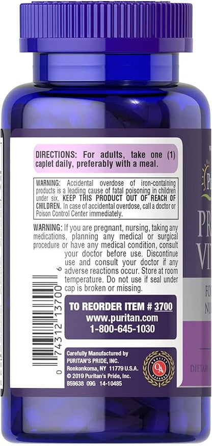 Puritan's Pride Prenatal Vitamins-100 Caplets
