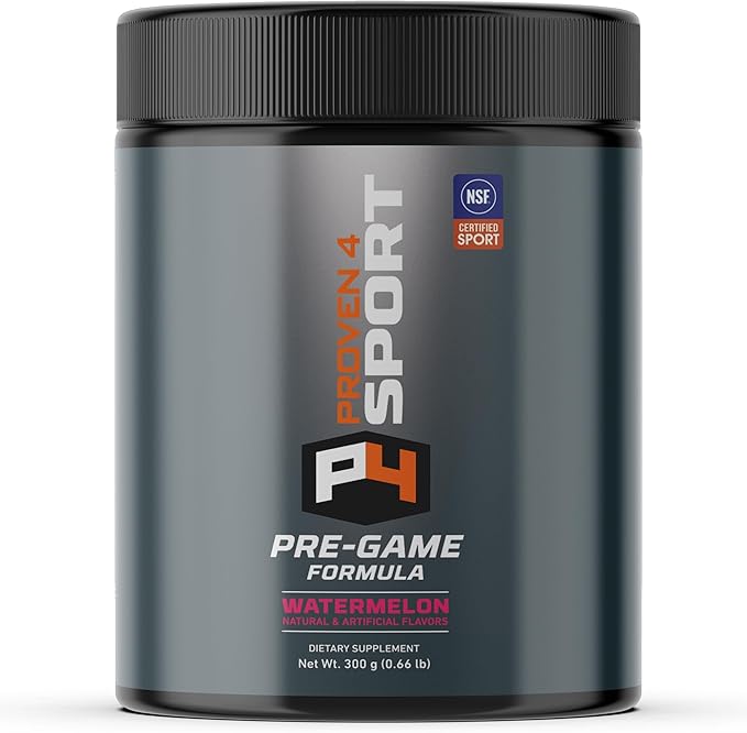 Proven4 Pre Workout Powder for Men and Women with Creatine - Beta Alanine - Caffeine NSF Certified preworkout Energy Supplement Watermelon 30 Servings