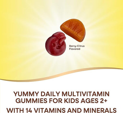 Nature’s Way Alive! Kids Zero Sugar Gummy Multivitamin, for Kids Ages 2+, Supports Bone, Eye & Immune Health, No Sugar Alcohols, Plant-Based Sweeteners, Berry-Citrus Flavored, 60 Gummies