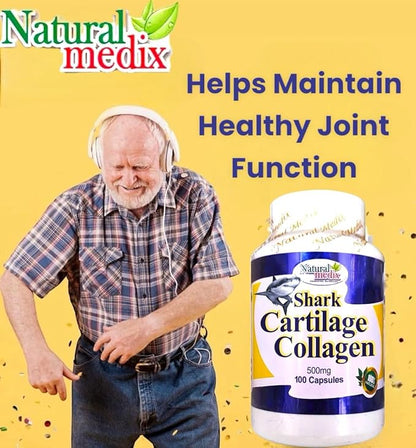 Cartilage – Joint Support Supplement with Glucosamine, Collagen & Magnesium – 100 Caps - Cartílago de Tiburon