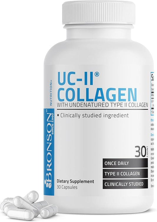 Bronson Collagen with Undenatured Type II Collagen, 30 Capsules