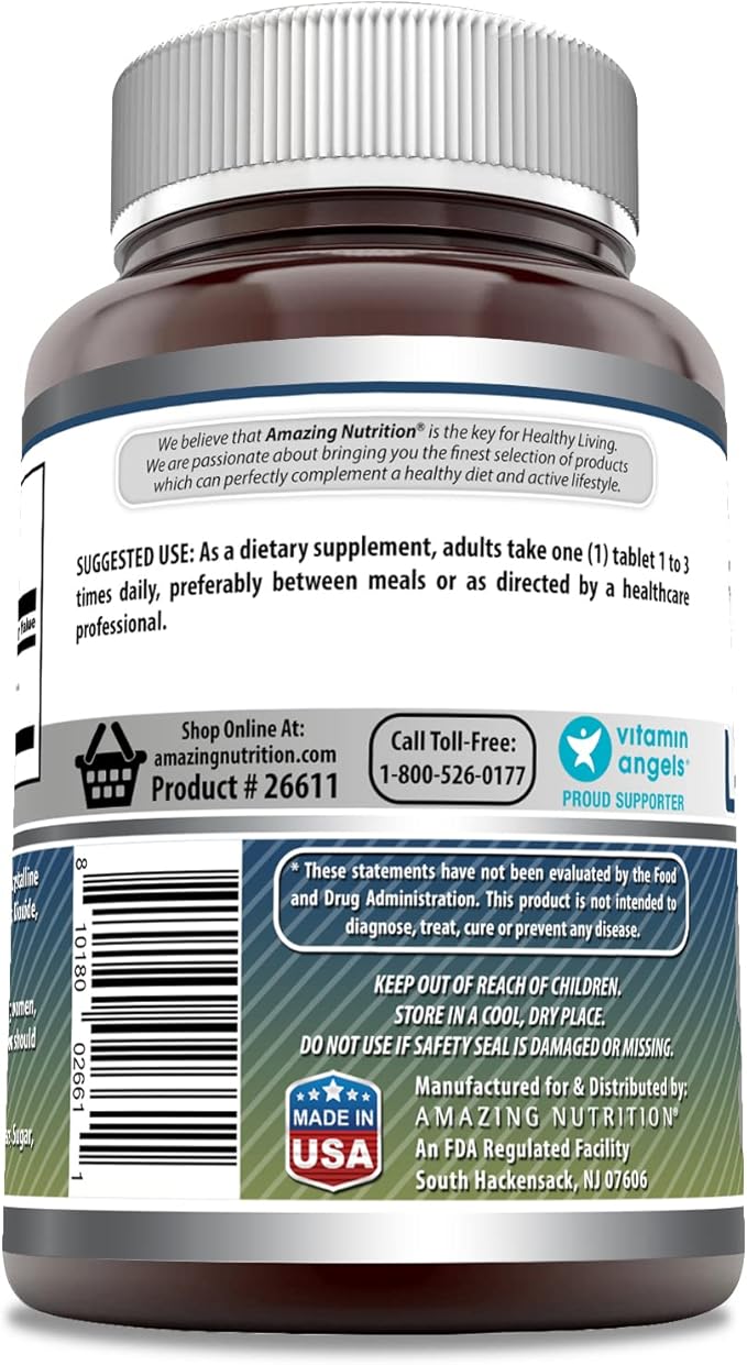 Amazing Formulas L Glutamine 1000 Mg Tablets | Amino Acid Supplement for Men & Women | Non-GMO | Gluten Free | Made in USA | (1 Pack, 120 Count)