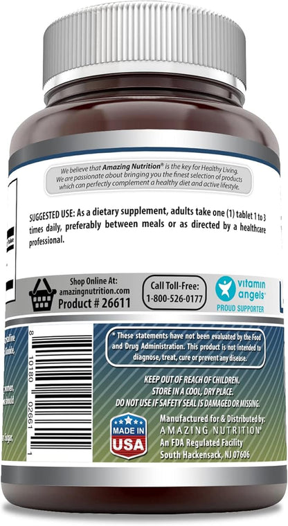 Amazing Formulas L Glutamine 1000 Mg Tablets | Amino Acid Supplement for Men & Women | Non-GMO | Gluten Free | Made in USA | (1 Pack, 120 Count)