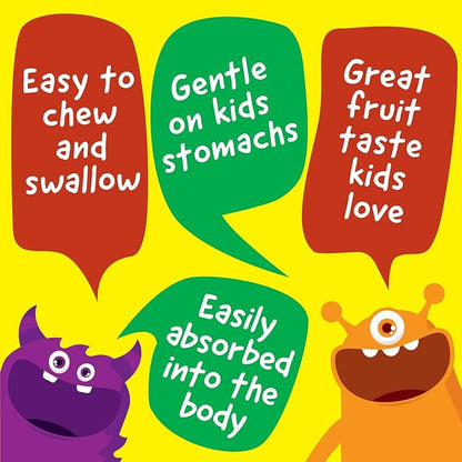 Kids Elderberry With Zinc and Vitamin C - Immune Support Supplement Chewable Tablets - Tasty Natural Mixed Berry Flavor - Vegan, Vegetarian, Gluten Free, Non-GMO, for Children, 120 Chewables
