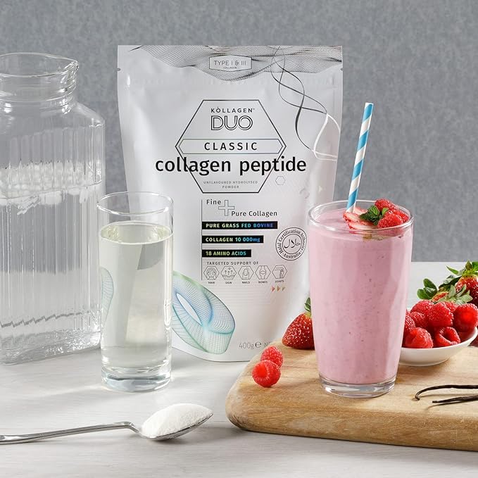 Premium Halal Collagen Protein Powder - Un-Flavored Protein Source Type I & III with 18 Amino Acids, Glycine Boost, for Skin Hair Nails - Collagen Supplement