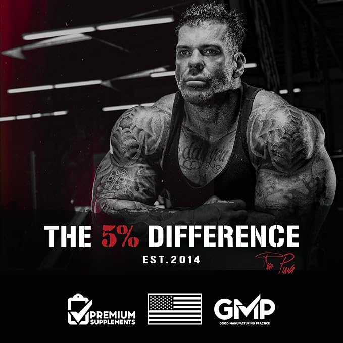 5% Nutrition Rich Piana AllDayYouMay Caffeinated BCAA Energy Powder | Premium Pre Workout Amino Energy & Electrolytes | Hydration, Endurance & Recovery | 16.08 oz, 25 Servings (Fruit Punch)