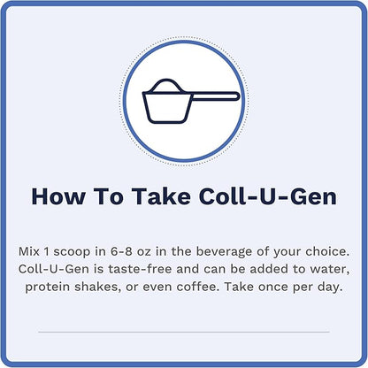 Coll-U-Gen | Joint Support Supplement | with Type II Undenatured Collagen (UC-II®) & Fortigel® | Unflavored Powder | 30 Servings