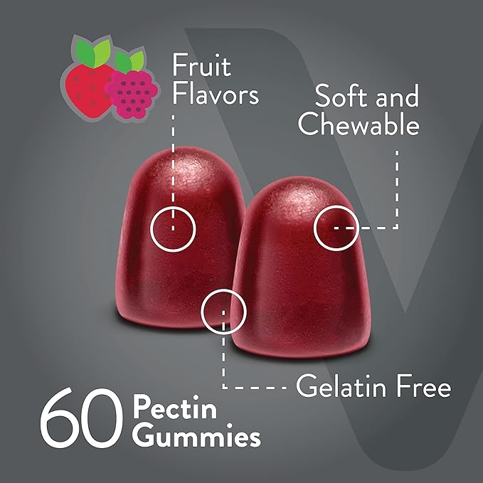 Viteey Prebiotic Fiber Gummies for Adults, 5g - Zero Sugar Added - Fiber Supplement for Digestive Health Regularity & Natural Weight Support - Vegan, Gelatin Free - Chewable Fruit Flavored Gummy