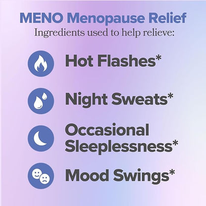 O Positiv MENO Vitamins for Menopause - Hormone-Free Menopause Supplement for Women - Black Cohosh & Ashwagandha KSM-66 - Helps Relieve Hot Flashes, Night Sweats, Mood Swings - 30 Servings (Pack of 3)