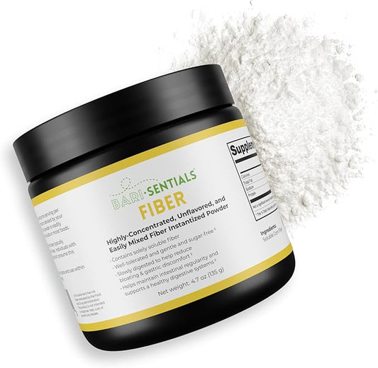 Barisentials Soluble Fiber Powder- Digestive Health Supplement and Gut Support- Easily Mixed- Gluten and Sugar Free- Bariatric Fibre- Unflavored- 135 Grams, 40 Servings