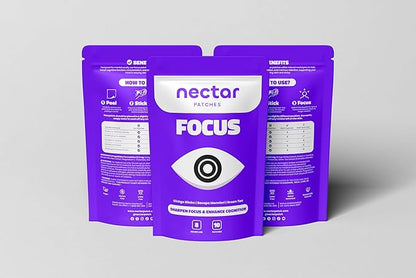 Focus Patch | with Bacopa Monnieri, Green Tea & Ginkgo Biloba | 10 Patches