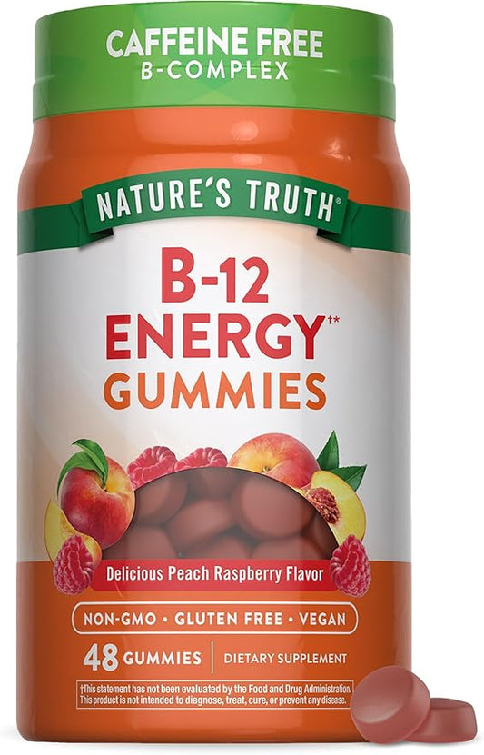 Nature's Truth Vitamin B Complex Gummies | 48 Count | with B-Vitamins, L-Carnitine & Ashwagandha | Vegan, Non-GMO & Gluten Free Supplement