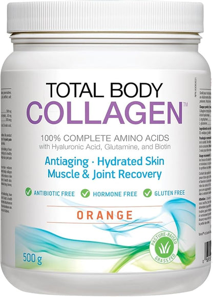 Natural Factors, Total Body Collagen, Bioactive Peptides Powder for Healthy Skin, Hair & Joints, Orange