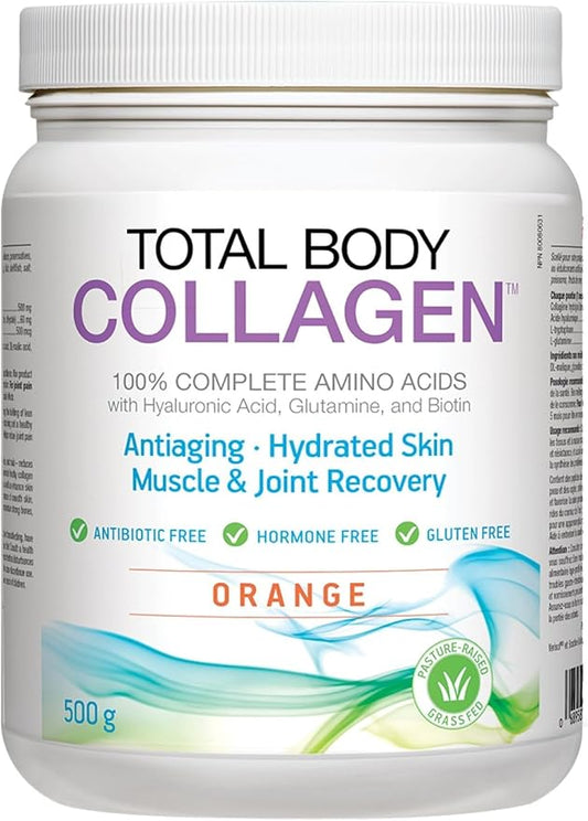 Natural Factors, Total Body Collagen, Bioactive Peptides Powder for Healthy Skin, Hair & Joints, Orange