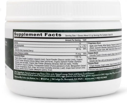 MMP (Mighty Maca Plus) Mango - Organic Maca Root Superfoods Greens Drink Powder, Delicious Sugar-Free Mango Flavor, All-Natural, Alkaline & Vegan (30 Servings)