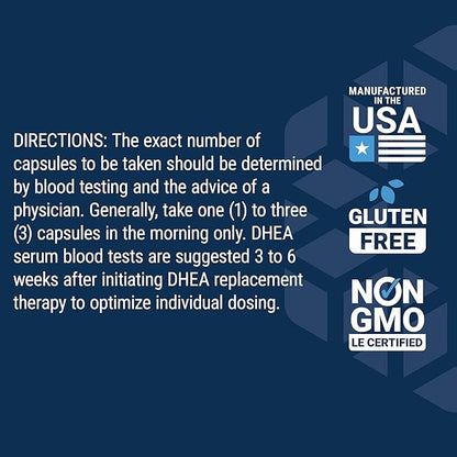 Life Extension DHEA 50 mg – Hormone Balance Supplement, Memory, Muscle Mass and Bone Density Support, Healthy Sex Drive, Gluten-Free, Non-GMO, 60 Capsules