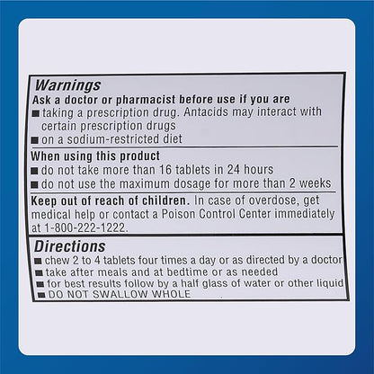 Major Acid Gone Extra Strength Antacid Chewable Tablets - Anti-Acid Relief - Acid Reflux Medicine for Adults - Upset Stomach, Acid Indigestion, and Heartburn Relief - Long-Lasting - 100-Count (4 Pack)