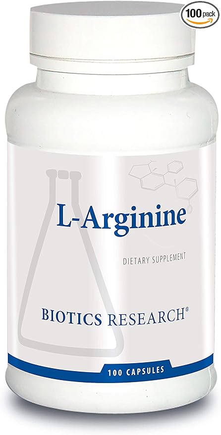 Biotics Research L Arginine, Important Amino Acid, Building Block for Muscles, Exercise Performance, Connective Tissue Support, Nitric Oxide Booster, Supports Cardiovascular Health, 100 Capsules