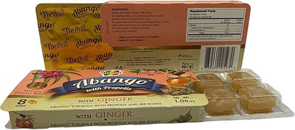 Abango, Propolis & Ginger Cough Drop Trays - Winter Herbal Blend - Delicious Flavor (3 Pack) Dulces para la TOS