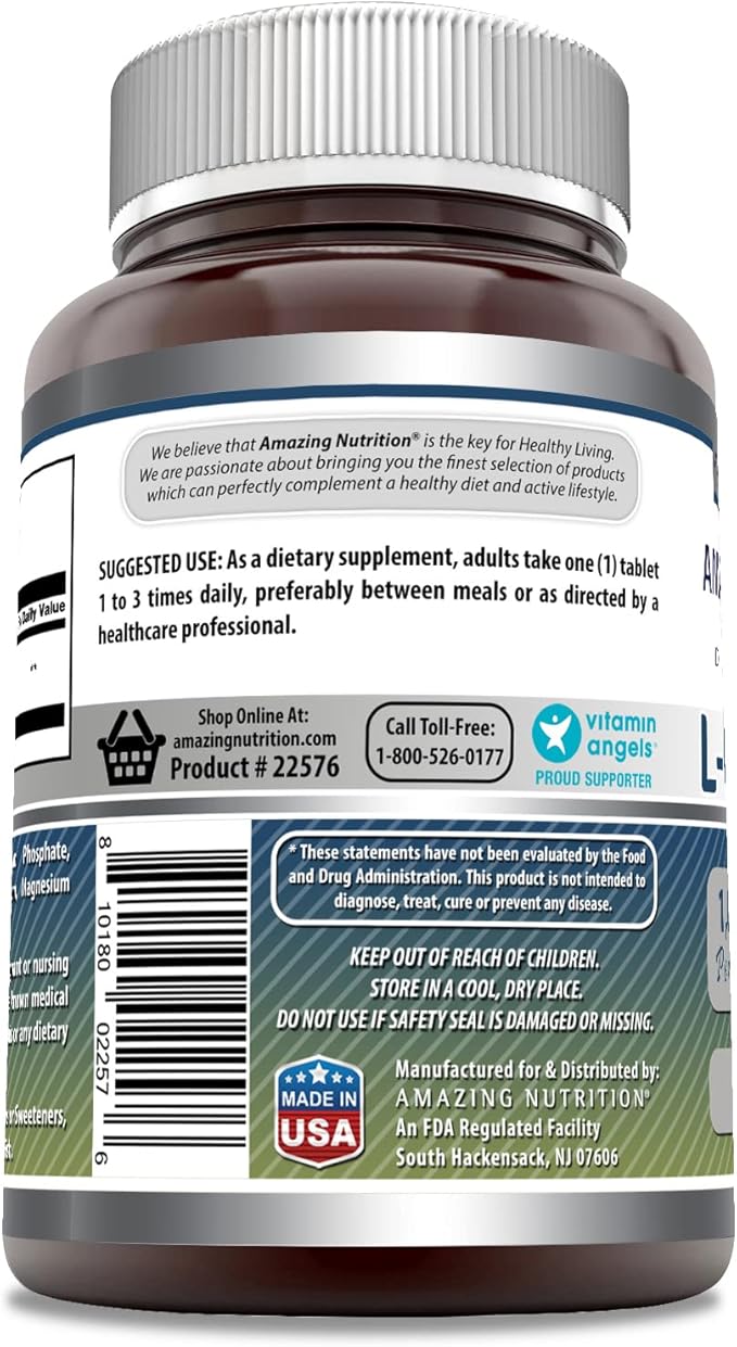 Amazing Formulas L-Glutamine Supplement | 1000 Mg Per Serving | 240 Tablets | Non-GMO | Gluten Free | Made in USA