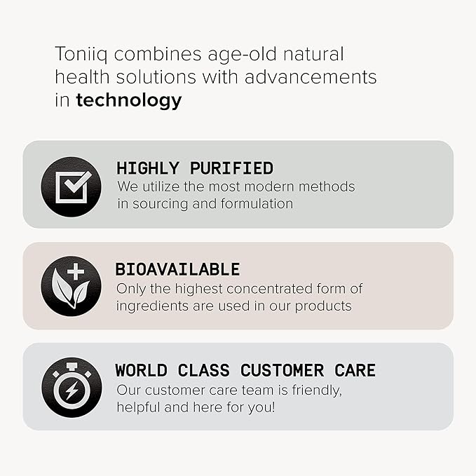 Toniiq Ultra High Purity Resveratrol Capsules - 98% Trans-Resveratrol - Highly Purified and Bioavailable - 60 Caps Reservatrol Supplement