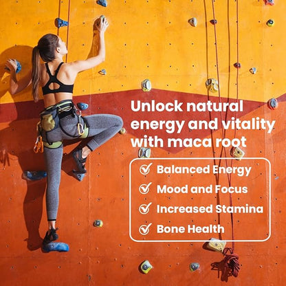 Sanar Naturals Maca Root Supplement 1000mg - Supports Stamina Performance, Energy, and Mood - Maca Root Capsules for Women and Men, Non-GMO, Gluten-Free, 120 Capsules