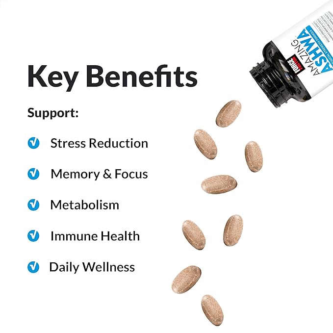 FORCE FACTOR Amazing Ashwa for Stress Relief 2-Pack, Memory, Focus, Immune Health, and Metabolism, Ashwaganda Supplement with KSM-66 Ashwagandha for Stress, 240 Tablets, White Packaging