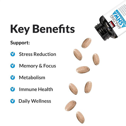 FORCE FACTOR Amazing Ashwa for Stress Relief 2-Pack, Memory, Focus, Immune Health, and Metabolism, Ashwaganda Supplement with KSM-66 Ashwagandha for Stress, 240 Tablets, White Packaging