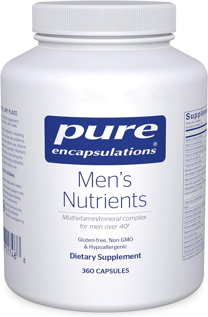 Pure Encapsulations Men's Nutrients - Multivitamin Mineral Supplement to Support Energy, Endurance & Stamina in Men Over 40* - with Vitamin D, Vitamin C & Trace Minerals - 360 Capsules