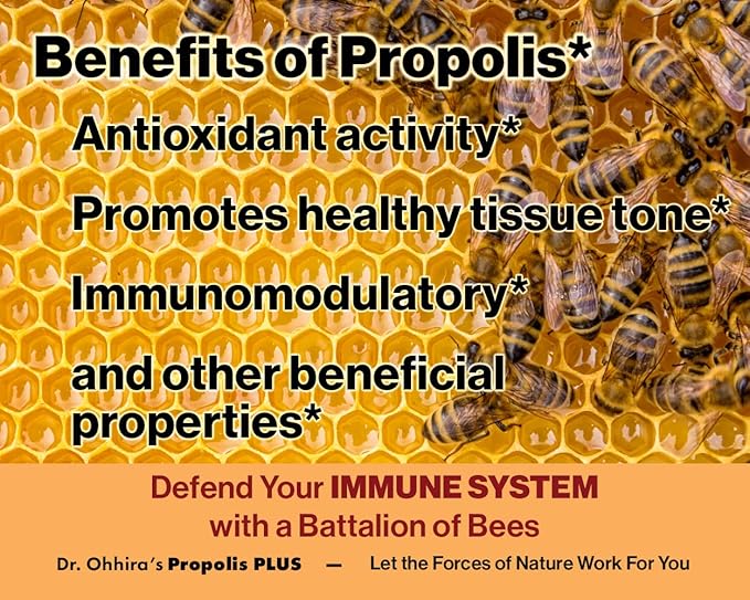 Dr. Ohhira's Propolis Plus 60 Capsules with Brazilian Green Propolis, Probiotic Extract and Astaxanthin