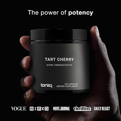 Tart Cherry Capsules - Ultra High Potency 52:1 Extract - Highly Concentrated - Third-Party Lab Tested for Purity & Quality - 120 Capsules