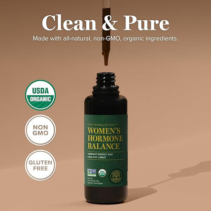 Global Healing Center - Women's Hormone Balance Female Fuzion Organic Liquid Supplement Drops - Superior Vitality, Healthy Libido, Natural Sensual Response, Support Mood & Promote Metabolism Wellness