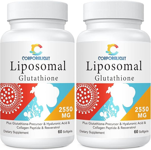 Liposomal Glutathione Softgels, Enhanced Absorption - Liposomal Delivery, Active Form L-Glutathione, Made in USA, Rich in Antioxidant Formula, Gluten Free, 120 Softgels