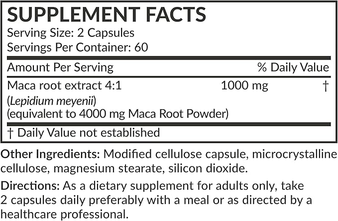 Futurebiotics Maca Root Extra Strength Supports Energy, Stamina & Reproductive Health, Non-GMO, 120 Vegetarian Capsules