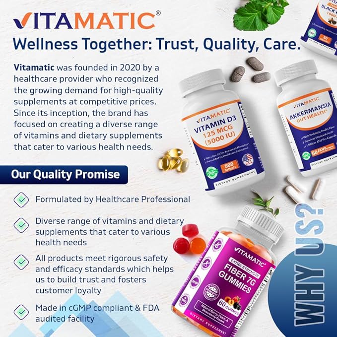 Vitamatic Folic Acid 1000 mcg (1 mg) – 240 Vegetarian Tablets (Pack of 2) 1667 mcg DFE – Vitamin B9 for Prenatal, Heart & Cellular Health