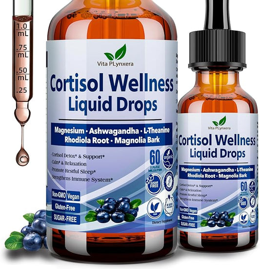 Cortisol Supplements for Women & Men, 17-in-1 Cortisol Reducer Detox Manager w. Magnesium Glycinate Ashwagandha, L-Theanine, Phosphatidylserine, Hormone Balanced for Women, Mood Focus, Sleep Support