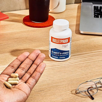 Bulletproof Clarity & Focus Capsules, 60 Count, Caffeine-Free Supplement to Promote Mental Clarity and Alertness, Formerly Named Smart Mode, Packaging May Vary