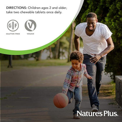 Natures Plus Animal Parade Multivitamin Children’s Chewables - Watermelon Flavor - 90 Animal Shaped Tablets - Promotes Health and Well-Being - Vegetarian, Gluten Free - 45 Servings