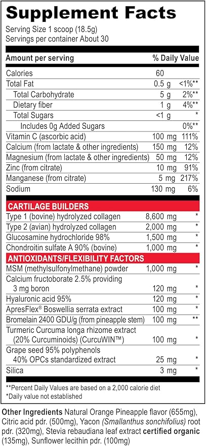 Vibrant Health, Joint Vibrance, Comprehensive Joint and Cartilage Support, 30 Servings